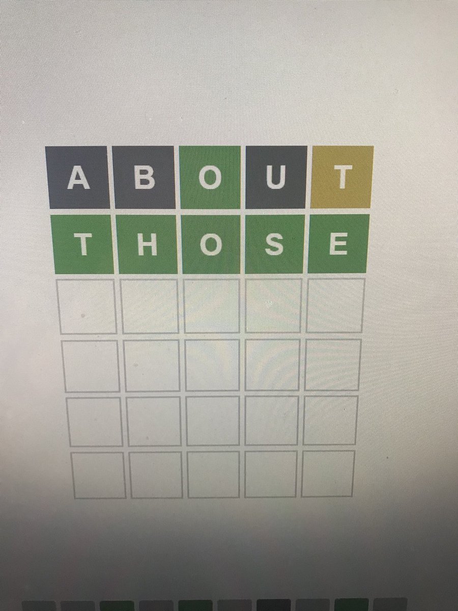 My second day playing Wordle. 😊