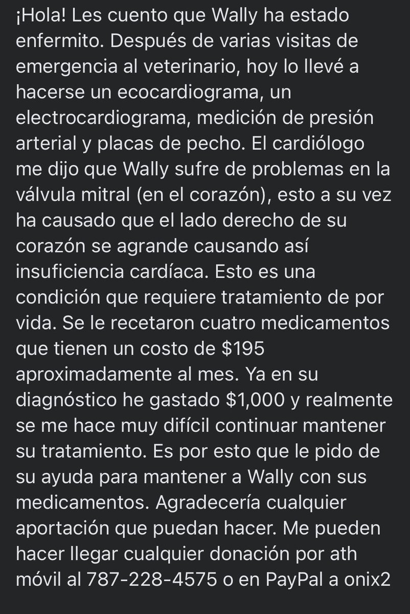 lillipao_'s tweet photo. ¡Hola! Wally y yo pedimos de su ayuda. Por favor denle RT para que llegué a más personas❤️ https://t.co/o6fhpjiCw9