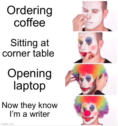 BravenRed's tweet photo. #amwritingfantasy #amwritingfiction #WritingCommunity it’s writers group day 😁 https://t.co/KJZtLrEv5o