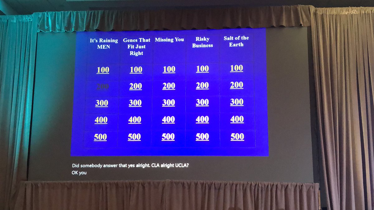 Peter Abraham (@peterabraham92) on Twitter photo Next round is In Herb we Trust <a href="/UABSurgery/">UAB Surgery</a>, Team Triangle of Cal-OH <a href="/OhioStateSurg/">Ohio State Wexner Medical Center Surgery Dept.</a>, and UCLA <a href="/UCLASurgery/">UCLA Surgery</a> #ASCJeopardy #ASC2022 Next round is In Herb we Trust <a href="/UABSurgery/">UAB Surgery</a>, Team Triangle of Cal-OH <a href="/OhioStateSurg/">Ohio State Wexner Medical Center Surgery Dept.</a>, and UCLA <a href="/UCLASurgery/">UCLA Surgery</a> #ASCJeopardy #ASC2022