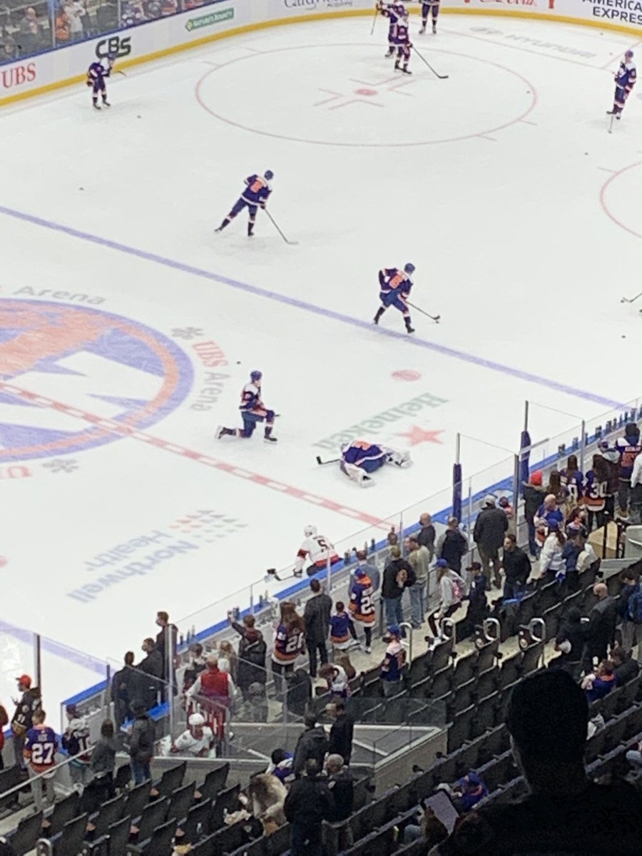 msbourque's tweet photo. @NYIslanders Pulock is back! https://t.co/F5C3vr3Hlm