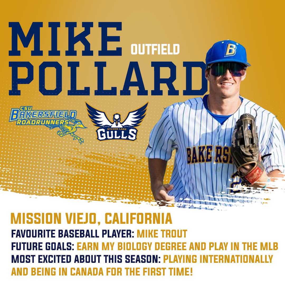 The Gulls baseball club is happy to welcome outfielder Mike Pollard for the 2022 season! Pollard will be joining us from @CSUB_baseball. Welcome to the lake, Mike!

#theGullsFlock #theLakeBoys