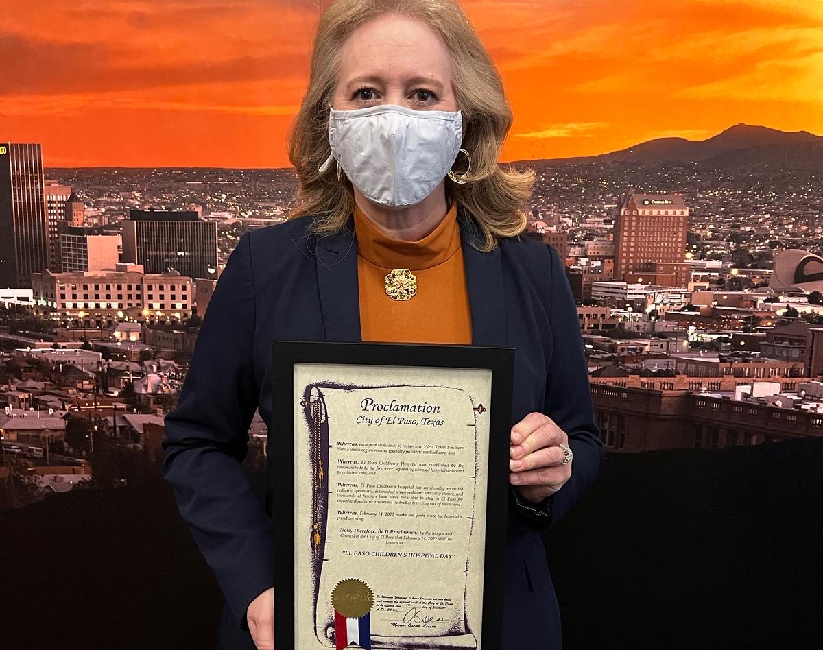 ElPasoChildrens's tweet photo. Mark it on your calendars! February 14th is now known as El Paso Children’s Hospital Day in the City! Marking 10 years since the hospitals grand opening and specialized pediatric care in our community!
Thank you Mayor and City Council for the recognition! 🚀💫
#10YearsofWonder https://t.co/CsafDIPBHT
