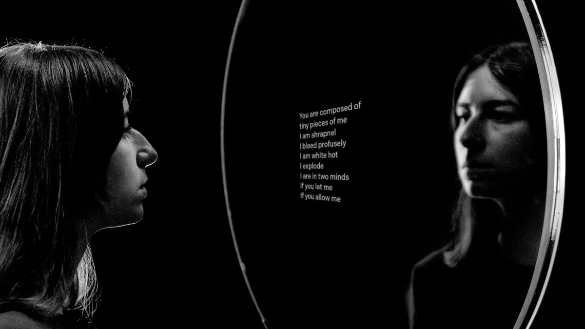 <a href="/ninarjcc/">ninarjcc</a>'s Mirror Ritual is now showing at Science Gllery Melbourne <a href="/scigallerymel/">Science Gallery Melbourne</a>, MOD Museum Adelaide <a href="/MOD_museum/">MOD.</a> &amp; at ZKM in Karlsruhe, Germany @zkmkarlsruhe. Developed at SensiLab as part of Nina's PhD research, the mirror reads your emotions and generates a unique poem