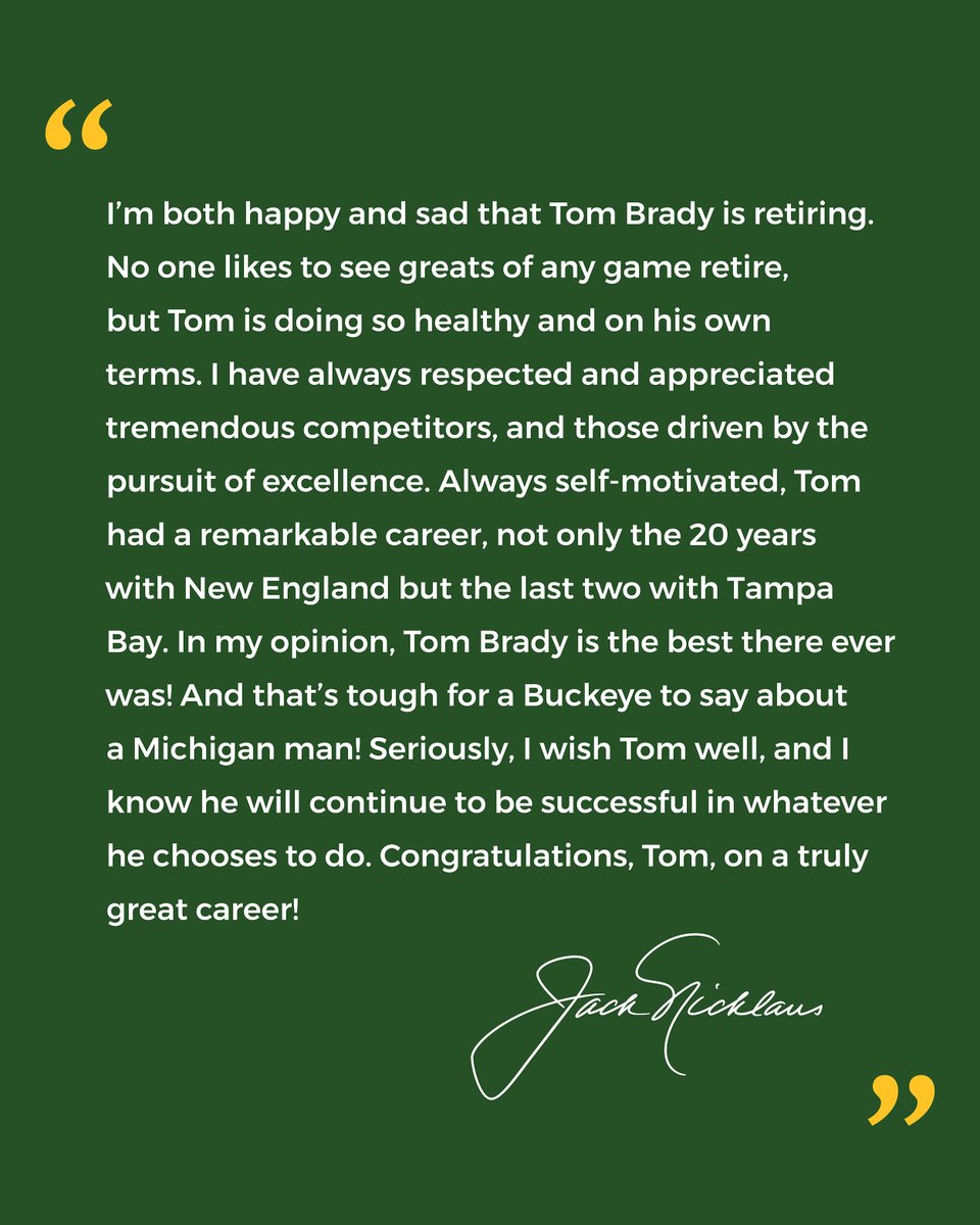 Congratulations, <a href="/TomBrady/">Tom Brady</a>, on a truly great career!