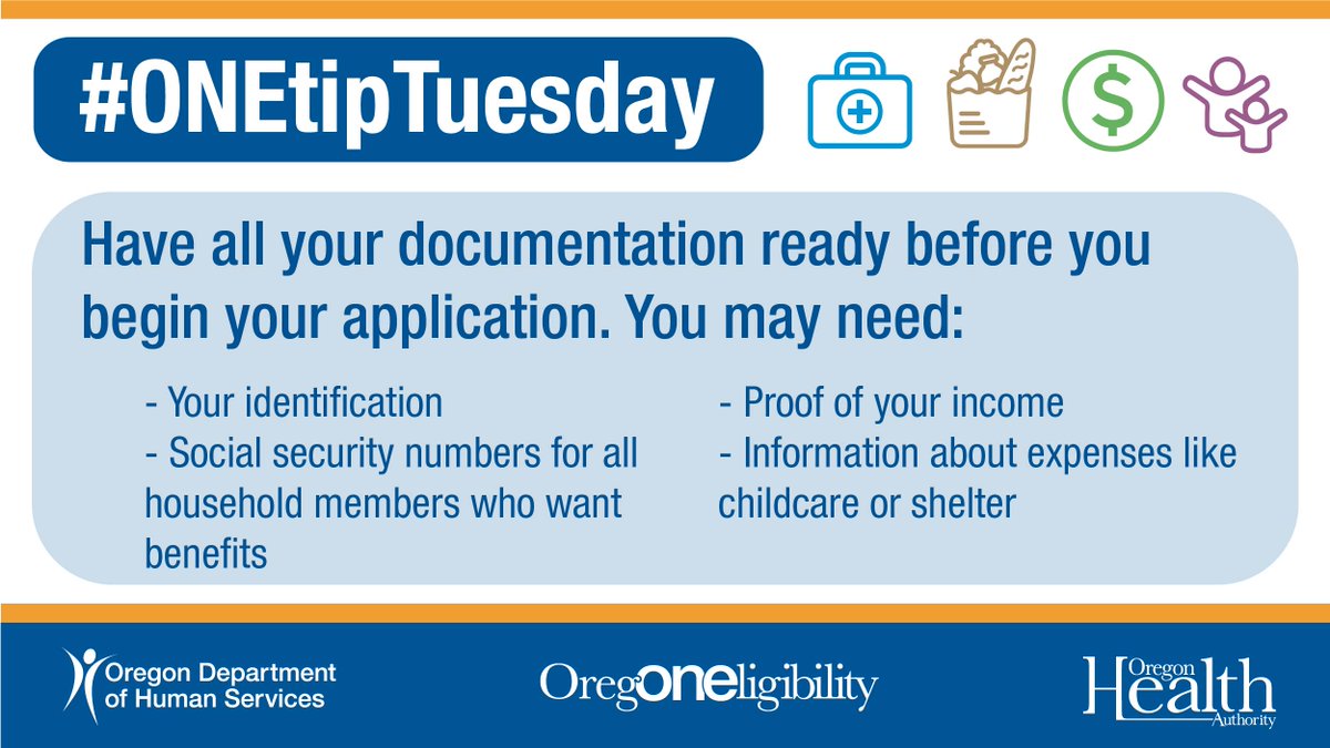 ORHumanServices's tweet photo. There's an unprecedented need for benefits like medical, food, cash and child care assistance. We are working through applications as quickly as possible, but some are taking longer than we’d like. Check out this tip to make your experience as smooth as possible. #ONEtipTuesday https://t.co/UEmDryDhRs