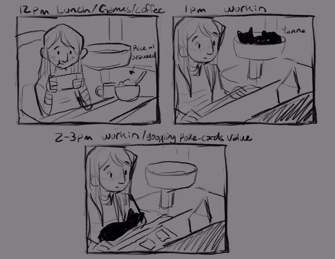 my basic afternoon~#hourlycomicday2022 #hourlycomicday 