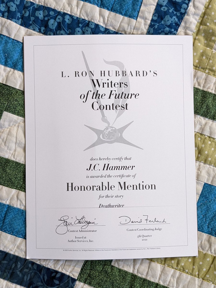 Look what came in the mail! 🏆

Check it out if you haven't read it yet! 😊
jaredhammer.com/deathwriter.ht…
