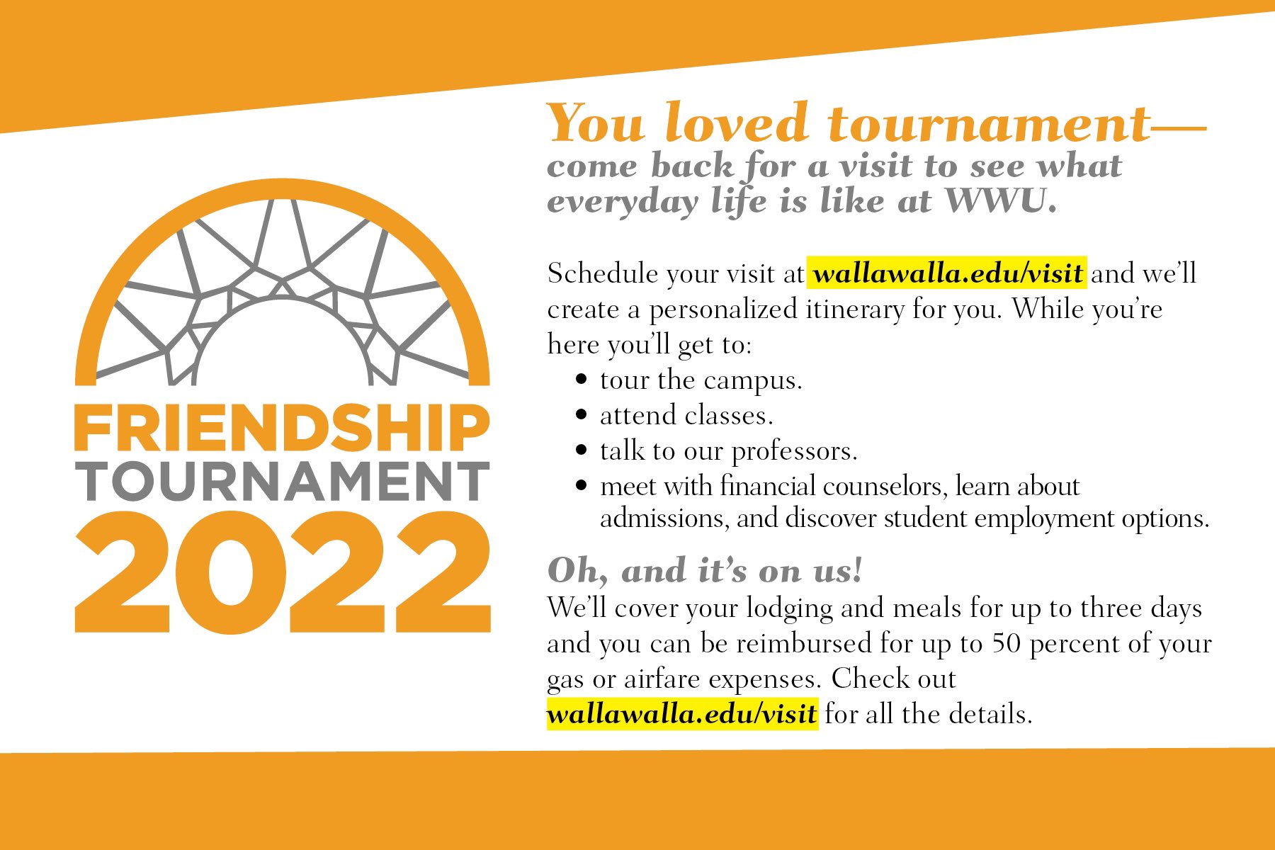 Wwu 2023 Calendar Friendship Tournament | Walla Walla University
