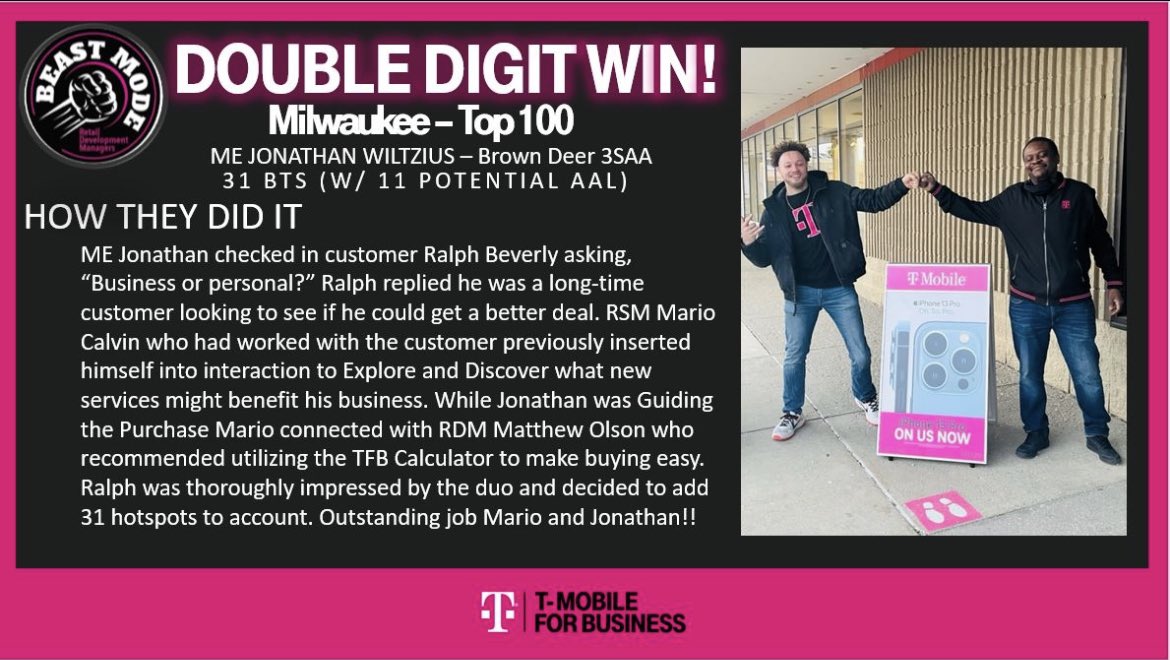 #TNNS🦉 TFB Experts 💝love providing value to both new and existing customers! Newly promoted TFBE, RSM <a href="/MarioCalvin75/">Mario Calvin</a> &amp; ME Jonathan starting February off 🔥hot!! <a href="/RDMBeasts/">BEASTMODE - Retail Development Managers</a>