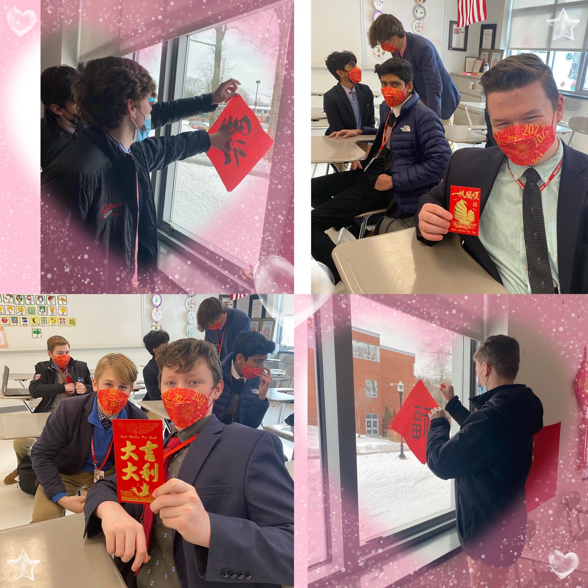 wudao2016's tweet photo. 大年初1⃣️@SJShrewsbury The first day of 2022 Lunar New Year. Students have been enjoying the celebrations with lots of activities, 贴福字，收红包🧧，songs, snacks and friendships ! 虎年吉祥@SJHS_HM @CLASS_K12 https://t.co/2IXLXfqneK