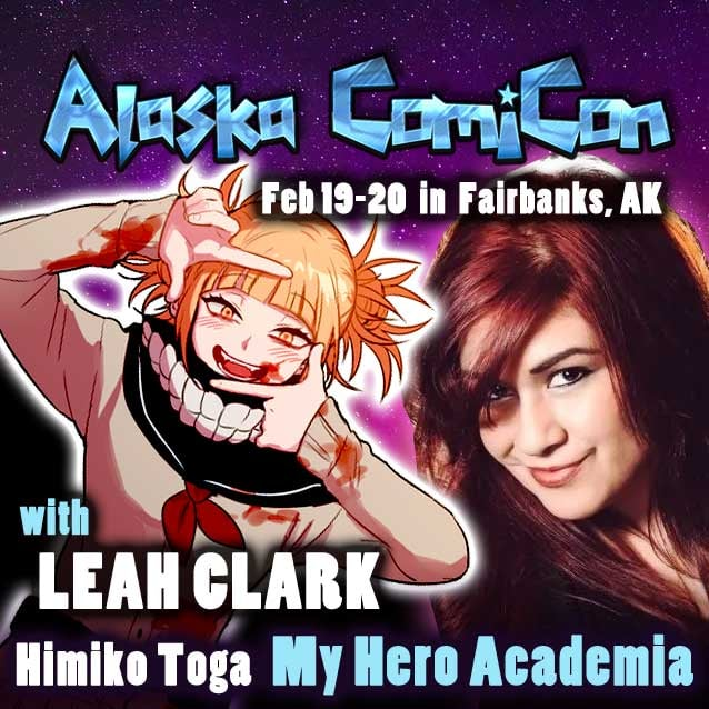 AlaskaComicon's tweet photo. Did you hear? @LeahClarkVA from like, every anime ever is coming to #AKCC!!!! https://t.co/DmMcocmhkZ