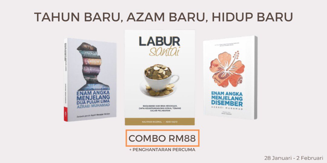 3 aspek ini nak bina tabiat secara jangka masa panjang (long term). 

"The lone wolf dies, but the pack survives."

<a href="/LaburSantai/">Psychology of Money</a> juga merupakan idea berkumpulan. Idea bersama capai keseronokan dalam pelaburan.

labursantai.com/kombo-tahun-ba…