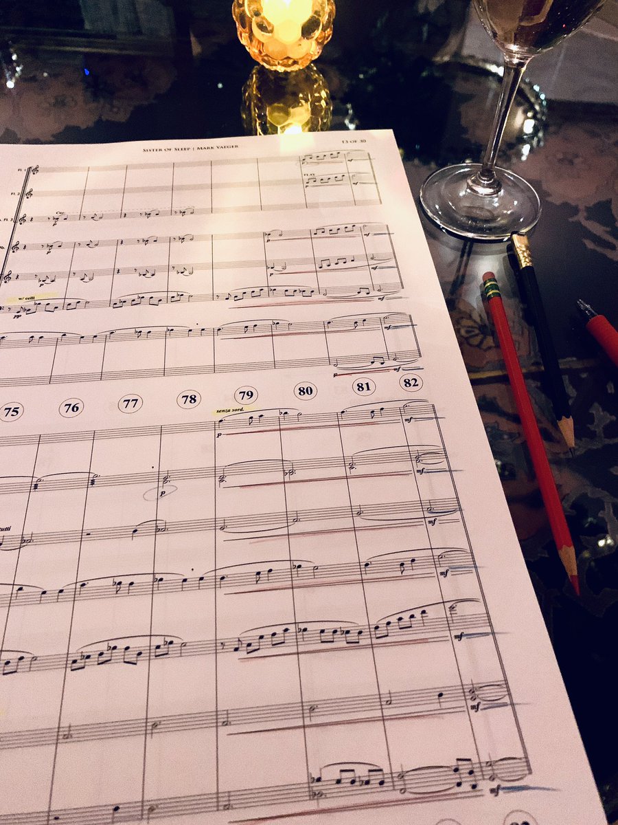 Last read-through of my score before recording 50+ of Nashville’s finest orchestral musicians at <a href="/Owaynash/">Ocean Way Nashville</a> tomorrow evening for <a href="/FocalOfficial/">Focal Official</a> <a href="/esa/">European Space Agency</a>
