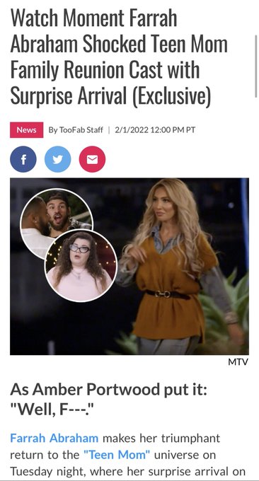 #teenmomfamilyreunion FARRAH-DISE ARRIVES 🌴🌴🌴  @TeenMom @F1abraham 😎😎😎 https://t.co/pujjfNombP<a href="/tag/teenmomfamilyreunion"class="tags">#teenmomfamilyreunion</a>