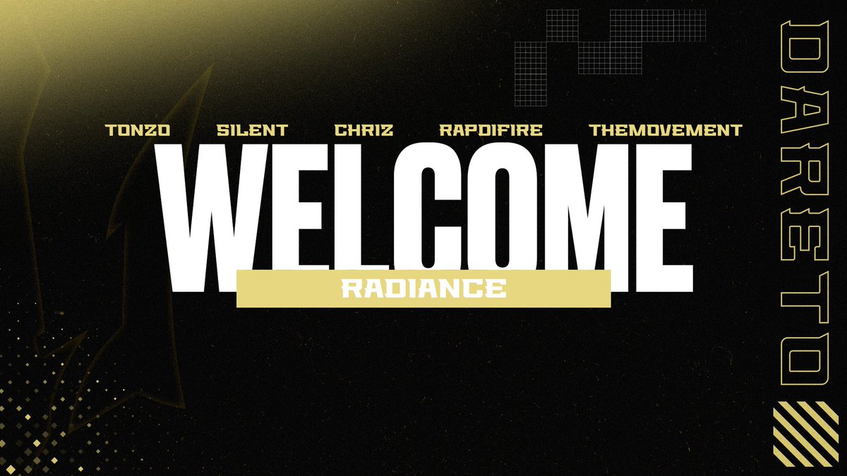 After a long off season, Dare makes their return to the <a href="/AegisEsportsGG/">Aegis Esports</a> Defenders League!

Please welcome Dare Radiance!

Tonzo
<a href="/SilentKL11/">SilentL</a> 
<a href="/chrizmeister/">Chris</a> 
RapidFire
The M0vement