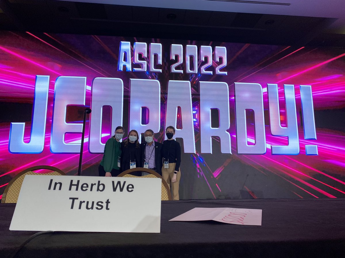 Peter Abraham (@peterabraham92) on Twitter photo And the #ASC2022 champions are In Herb We Trust!!
<a href="/UABSurgery/">UAB Surgery</a> <a href="/AcademicSurgery/">Assoc4AcademicSurgery</a> #ASCJeopardy #BackToBackASCChamps And the #ASC2022 champions are In Herb We Trust!!
<a href="/UABSurgery/">UAB Surgery</a> <a href="/AcademicSurgery/">Assoc4AcademicSurgery</a> #ASCJeopardy #BackToBackASCChamps