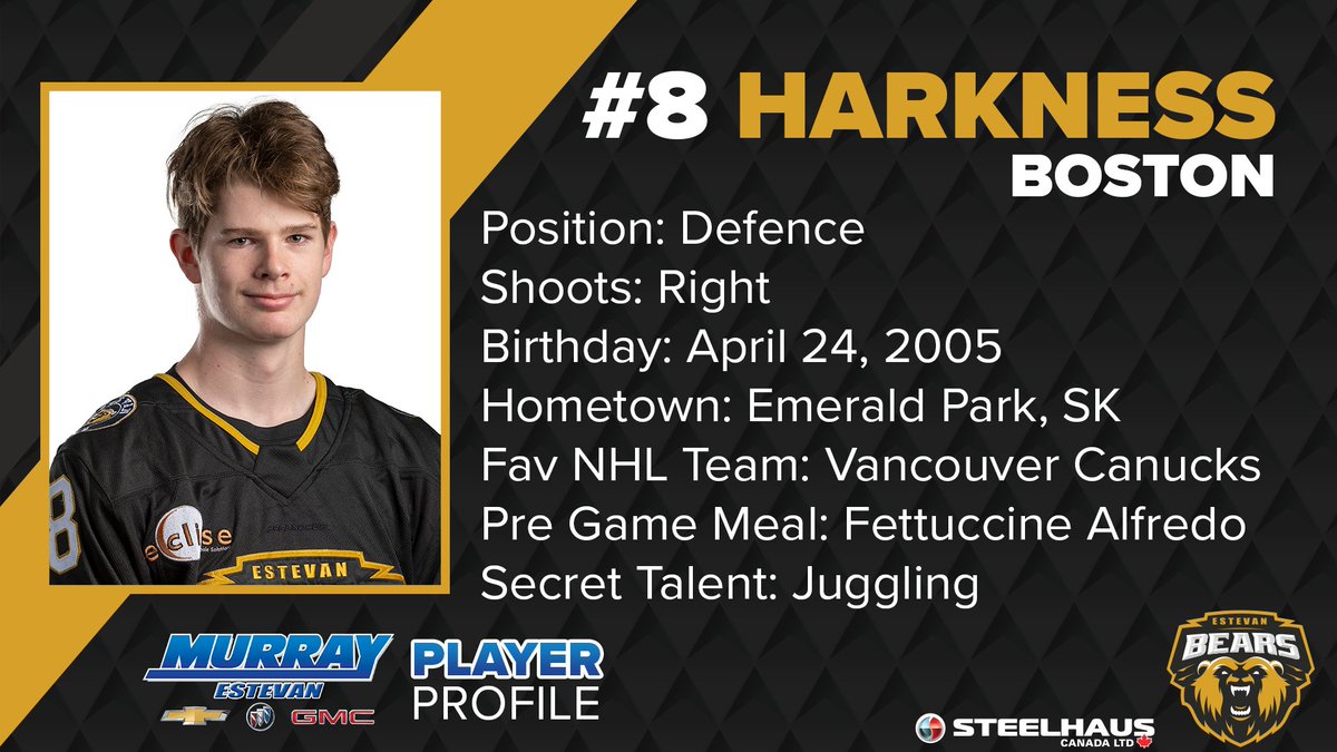 Did you know Boston Harkness can juggle?! Learn more about #8 in today's Murray GM Estevan Player Profile