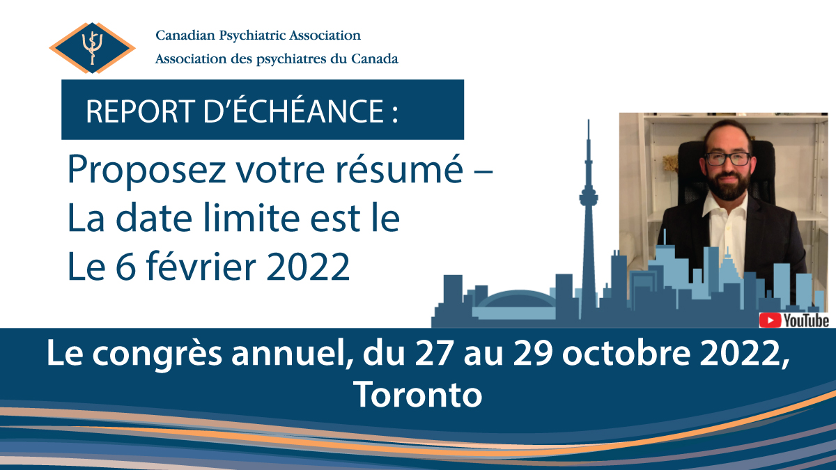 CPA_APC's tweet photo. REPORT D’ÉCHÉANCE :
Proposez votre résumé – La date limite est le 6 février 2022
Congrès annuel de l’APC, du 27 au 29 octobre 2022, Toronto 
https://t.co/g6g2OveUul https://t.co/c0pSB1BLeX