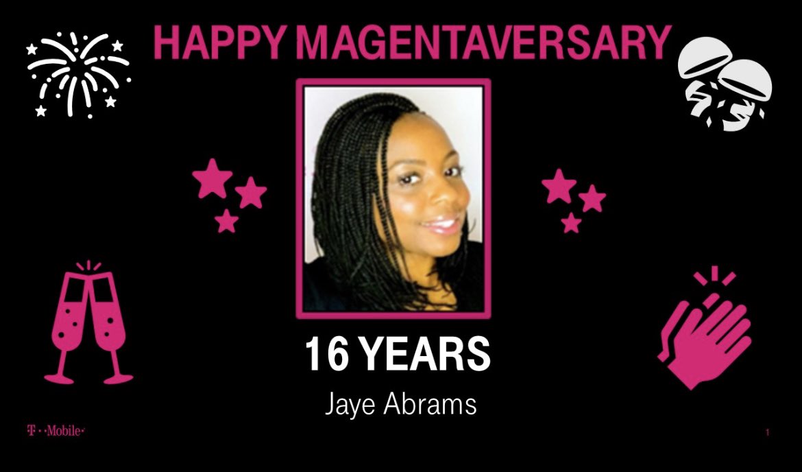 Happy Magentaversary to our one and only Jaye <a href="/CleveJaye/">JayeJaye</a> !! Wow!! 16 years!! Thank you for all the incredible work, creativity, leadership, compassion and humor you bring every day! We are so thankful for you! Cheers to many many more successful years!! 👏🏻🥂🎊