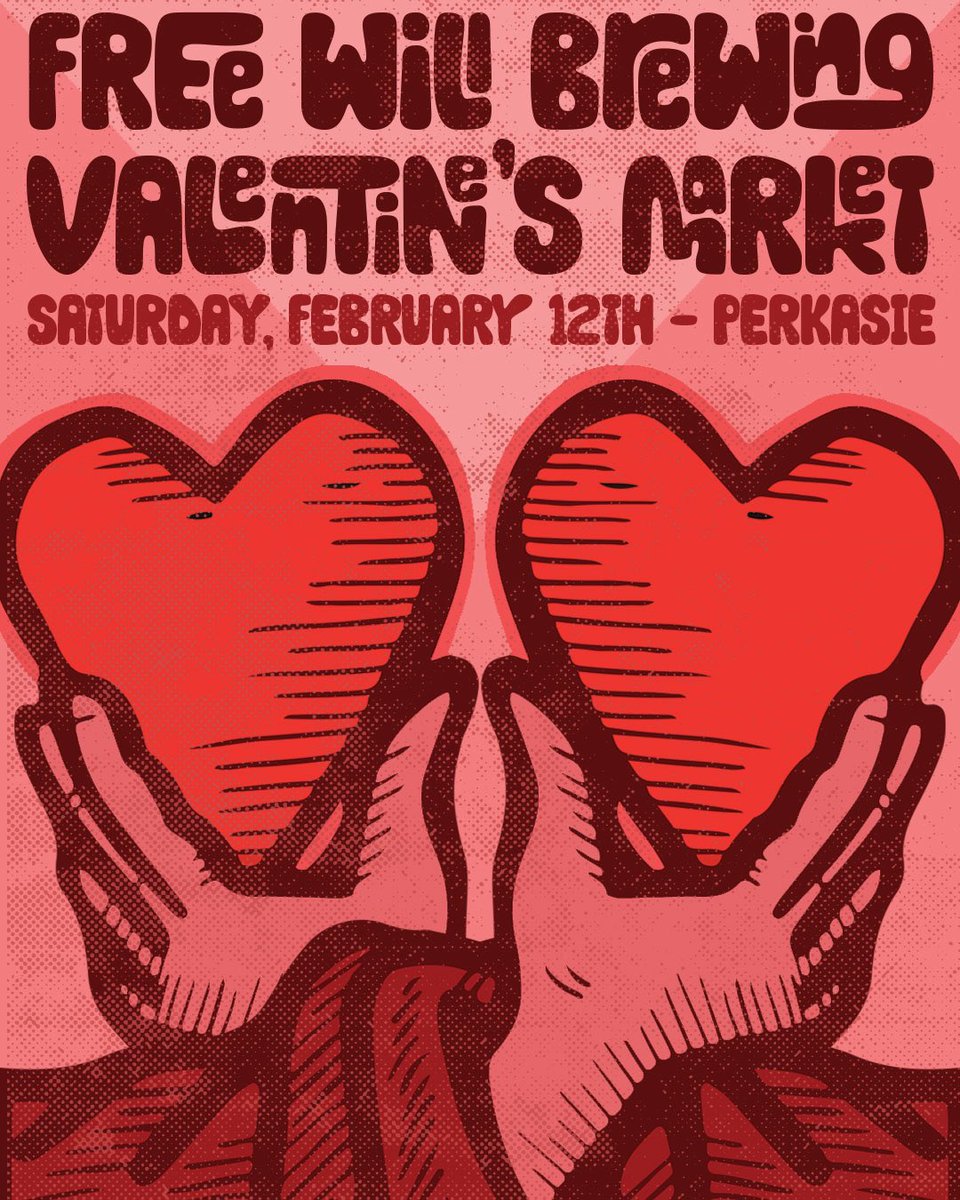 Join us at our Perkasie taproom on Saturday, February 12th from 2:00 - 6:00 for our very first Valentine’s Market!

We’ll be featuring a variety of local, unique vendors sharing their lovingly handcrafted wares with you. Plus, live music, good food, and plenty of drink…