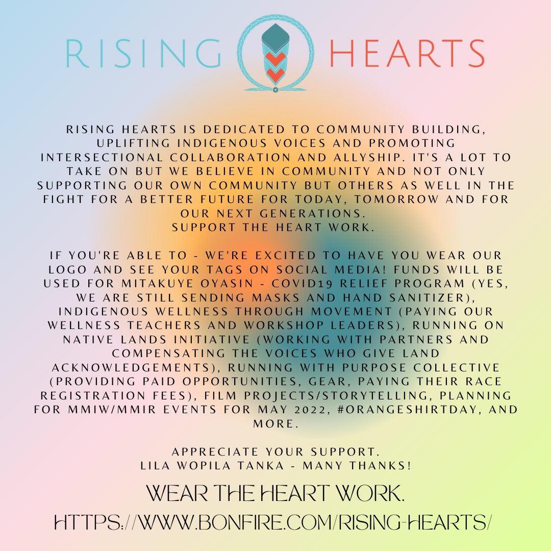 We have 6 days left of our Bonfire campaign where you can purchase Rising Hearts shirts! Funds go towards the several programs we have so we can keep organizing and cultivating community. Purchase the heart work here: bonfire.com/rising-hearts/