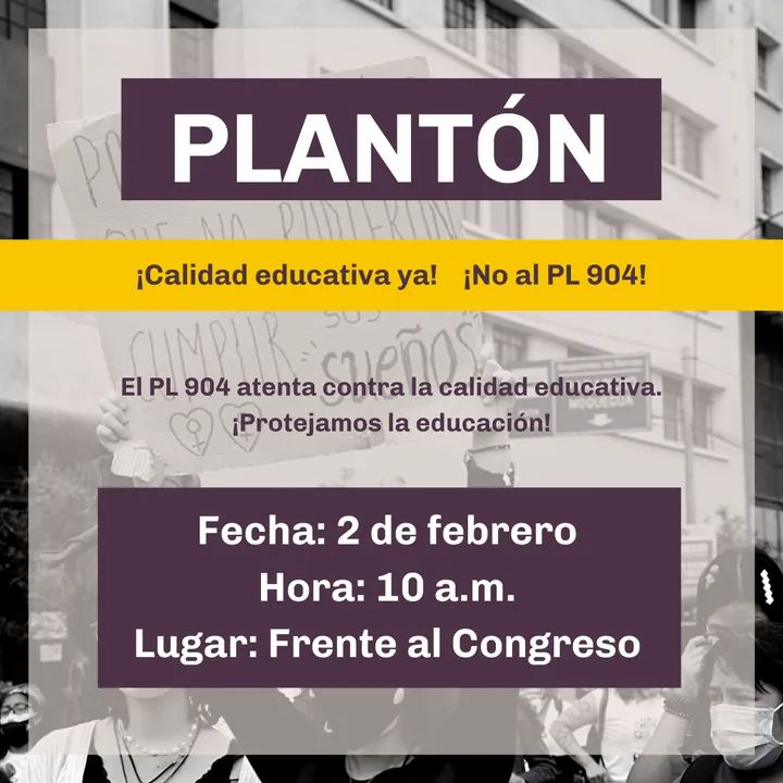 Frente a lo que esta sucediendo desde el gobierno y el Congreso. Esta actividad de mañana es muy importante. Hoy aprobaron retroceder en la reforma universitaria, no permitamos que hagan lo mismo con la educación básica. #NoAlPL904 #CalidadEducativaYA