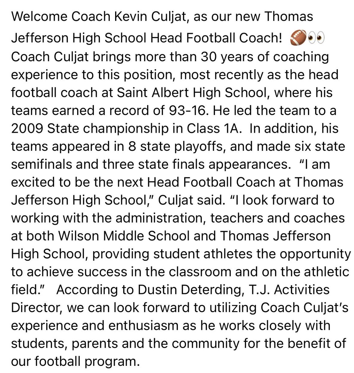 Thomas Jefferson High School tweet media