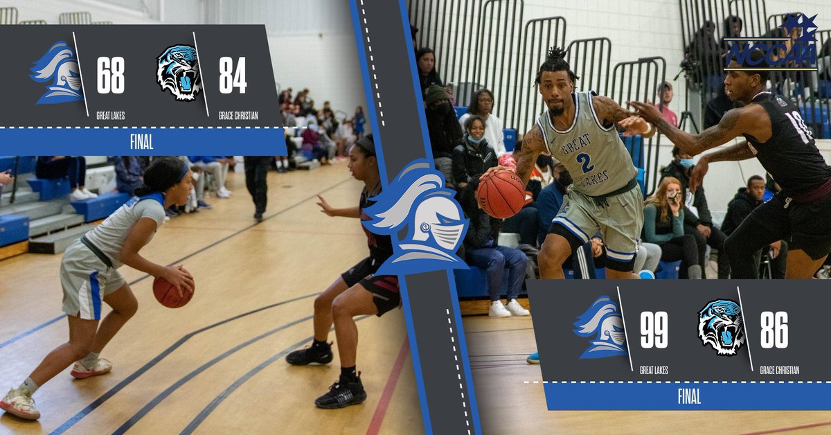 GLCCAthletics's tweet image. WBB and MBB split at Grace. MBB win their 9th in a row to tie program record for wins with 21. #CrusaderPurpose