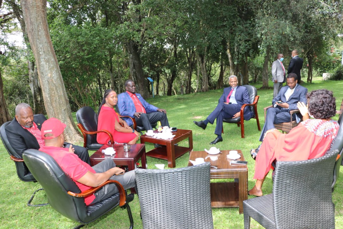 Vigogo wa chama cha KANU tayari wamewasili. #OKAVolcano