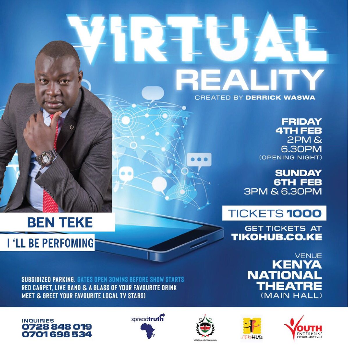 Ben_Tekee's tweet photo. This weekend the 4th &amp; 6th I'll be live on stage @CultureCentreKE for the #VirtualReality show, Have you bought your ticket? https://t.co/UttHdF3foy https://t.co/XuTqNrWtew