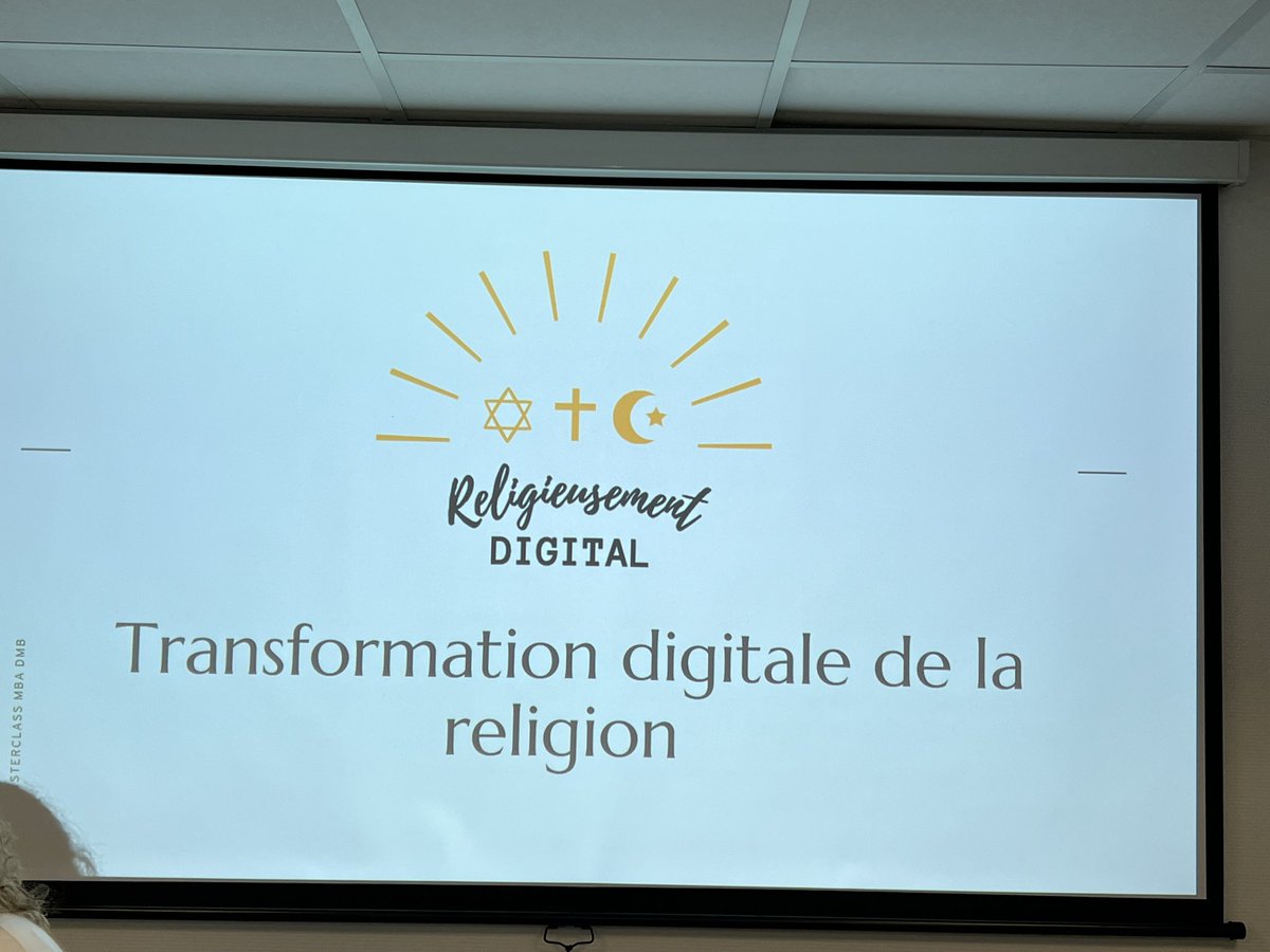 💥#MasterClass de la #TransfoNum de la #Religion par <a href="/Masterclass_RD/">Religieusement digital</a> du <a href="/MBADMB/">mbadmb</a> de <a href="/EFAP_/">EFAP</a> avec <a href="/HUBInstitute/">HUB Institute</a> 
📌Démarrage dans quelques minutes

#MBADMB 
#ReligieusementDigital
<a href="/VincentMontet/">Vincent MONTET</a> <a href="/ArnaultChatel/">Arnault Chatel</a>