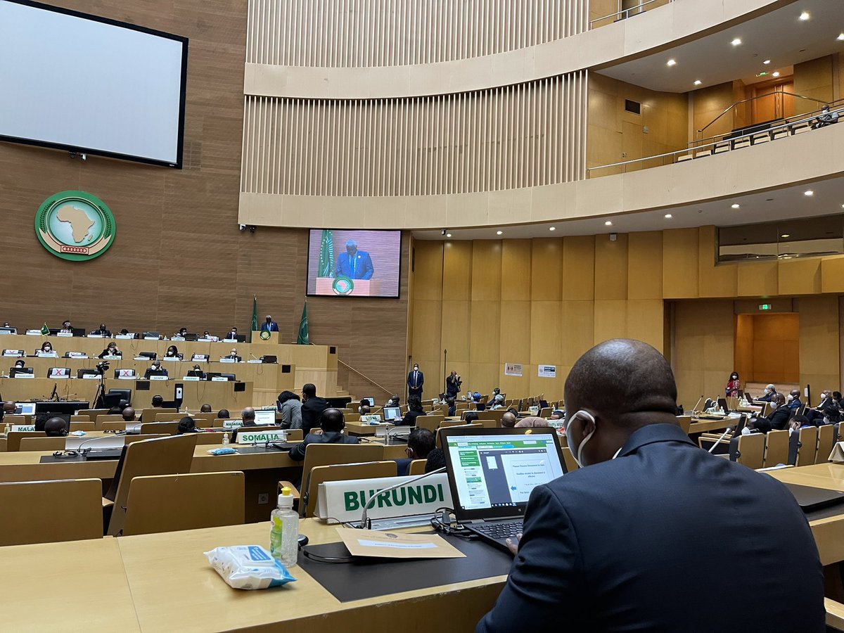 BurundinAddis's tweet photo. H.E. @AShingiro attends the opening ceremony of the 40th Session of the Executive Council of the African Union Summit, in #AddisAbaba, #Ethiopia. https://t.co/diqlMLmAaD