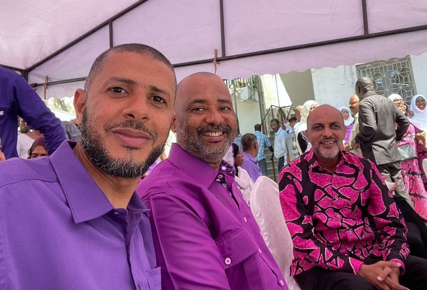 IsmailJussa's tweet photo. #Zanzibar ina wenyewe! Mansoor Yussuf Himid, Eddy Calipso na Ismail Jussa kwenye mapokezi ya Mwenyekiti Juma Duni Haji na Makamu Mwenyekiti (Zanzibar) Othman Masoud Othman wa @ACTwazalendo hapa #Vuga, #Zanzibar muda huu.

#ACTKiganjani
#TheFutureIsPurple
#TheFutureIsACTWazalendo https://t.co/TuiXm1ZKfn