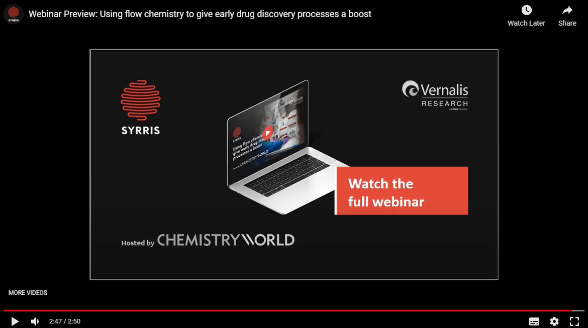 syrris's tweet photo. Missed our #webinar last week about how #flowchemistry can boost early #drugdiscovery processes? Never fear, it's now available to watch here: https://t.co/1AOGa7COmG
@ChemistryWorld @Lees_tweeted #FlowWebinar #chemistry #RealTimeChem #sciencehub #ChemPeeps #ChemTwitter https://t.co/f4AWozrfK0