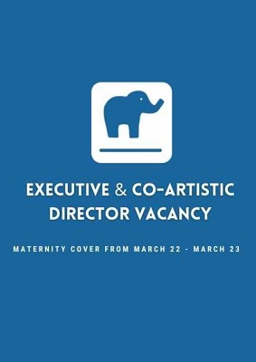 We are looking for cover for our wonderful Executive &amp; Co-Artistic Director, who is going on maternity leave. It is an exciting, multifaceted role in our vibrant arts organization.

Application deadline is 10th Feb., for more info and to apply: blueelephanttheatre.co.uk/vacancy-execut….