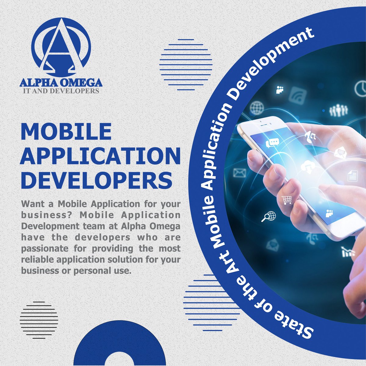 AlphaOmegaGrou2's tweet image. At Alpha Omega, our passionate team of mobile application developers can create the best iOS and 
Android applications for your business.

#topmobileappdevelopmentcompanies #mobileappdevelopmentcompany #mobileappdevelopmentcompanieslist
#top10mobileappdevelopmentcompanies