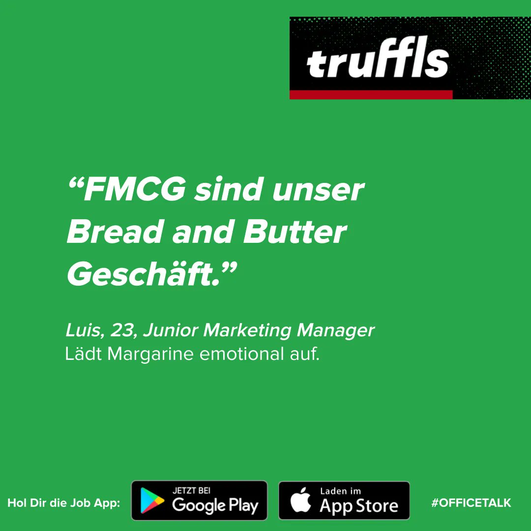 truffls's tweet photo. Lass Dir nicht die Butter vom Brot nehmen, Luis.
#officetalk #truffls #jobapp https://t.co/Gm1qiUtpq8