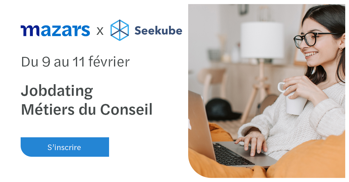 Étudiants et jeunes diplômés, rendez-vous lors du Forum Métiers du #Conseil <a href="/SeeKube/">Seekube</a> !
⚡ Rencontrez-nous où que vous soyez et quand vous le souhaitez
⚡ Inscrivez-vous facilement et rapidement : mz.rs/3GdfxEM
⚡ Trouvez le #stage ou le #CDI qui vous correspond !
