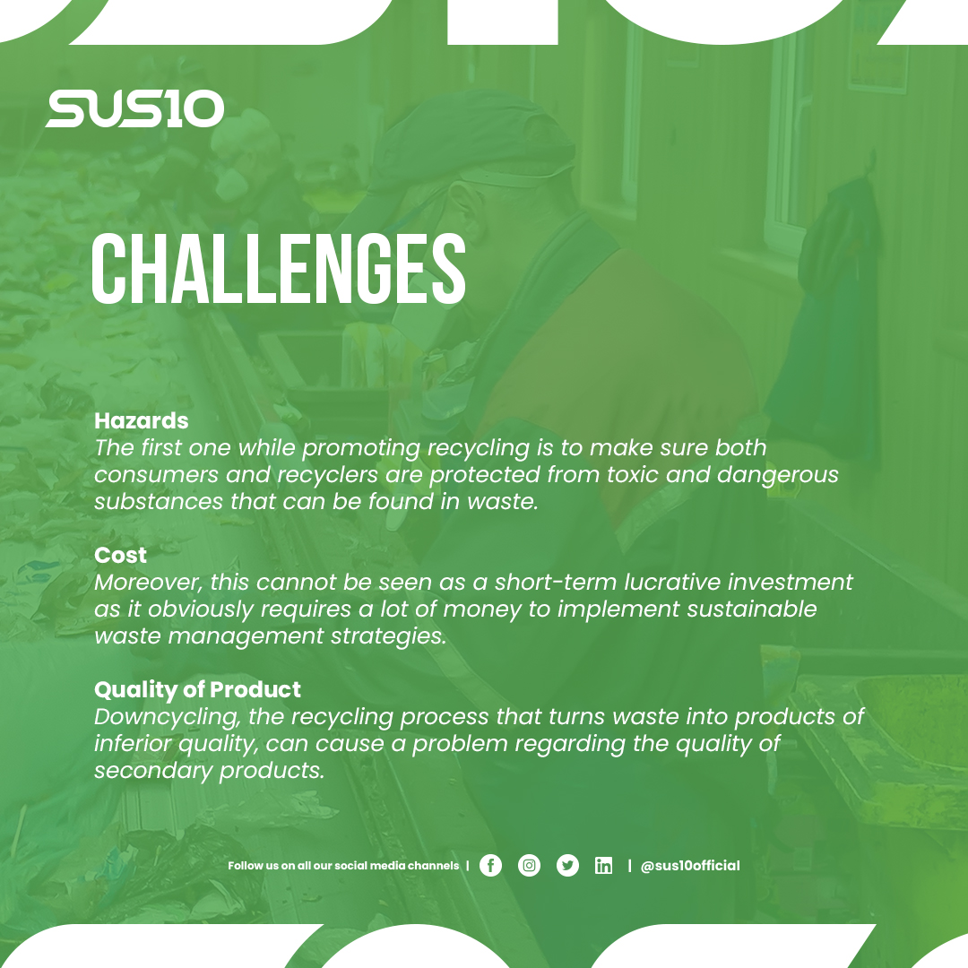 SUS10official's tweet photo. Balancing objectives between promoting a circular economy &amp; ensuring proper handling of hazardous waste hence SUS10 identifies the benefits &amp; challenges as it's a critical success factors for any process.

#SUS10 #Sustain #sustainability #circulareconomy #savetheplanet #zerowaste https://t.co/lTKegRXp9i