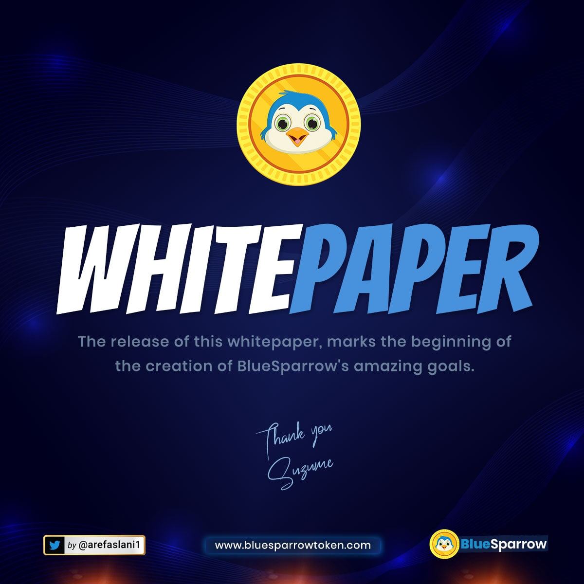 Da82000302's tweet photo. @BlueSparrowETH @davidgokhshtein #BlueSparrow whitepaper is the change that you wish to see in the crypto world
Do you know? The #bulesparrow whitepaper, is other tokens wish.
#ETH
#BlueSparrow
#BlueSparrowtoken
#BlueSparrowCommunity
#BestDrawToken
#Bluesparrowcharity
@BlueSparrowETH
#Web3.0
#NFT https://t.co/o1xzwByxwq