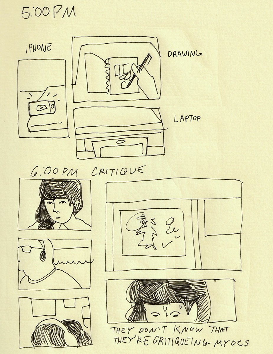 very rough hourly comics from my sketchbook :) 