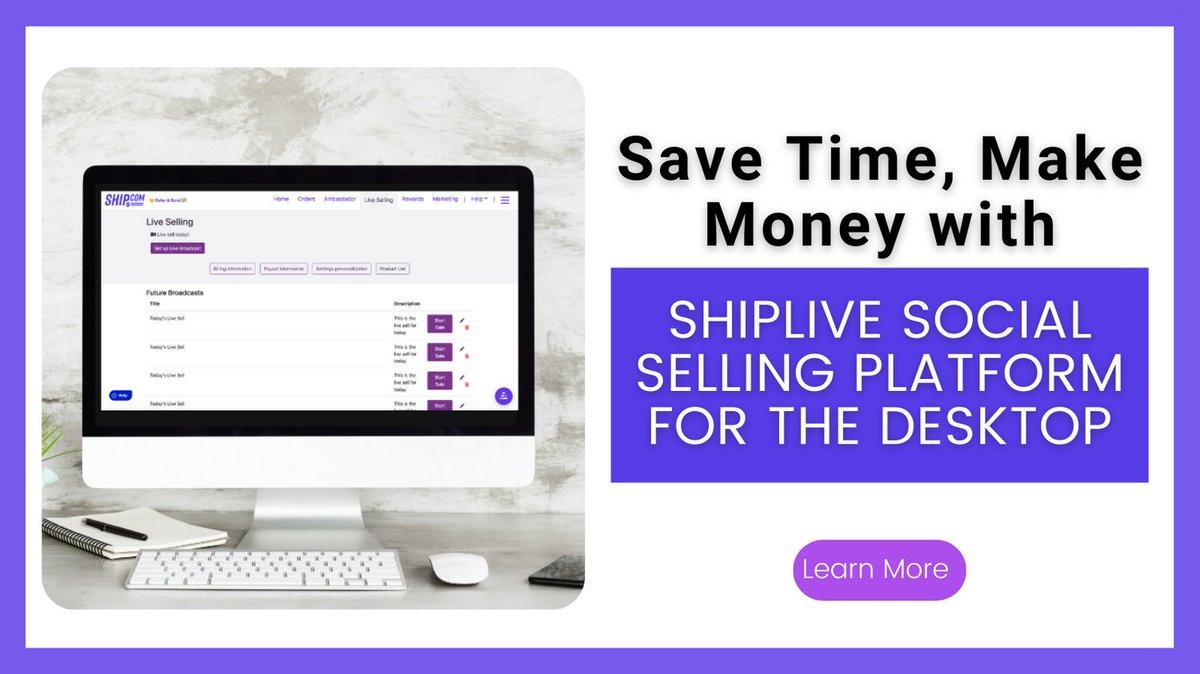 ShipFastNow's tweet photo. Build the lifestyle you deserve. See how the ShipLive Social Selling platform for desktops helps you save time while making more money. 👏👏👏

https://t.co/wB5I0tL7dG

#facebooklivesales #facebookliveevent #sales #DirectSalesMommies #FacebookLive #LiveSelling #LiveStreamSales https://t.co/rHJEBoehlN