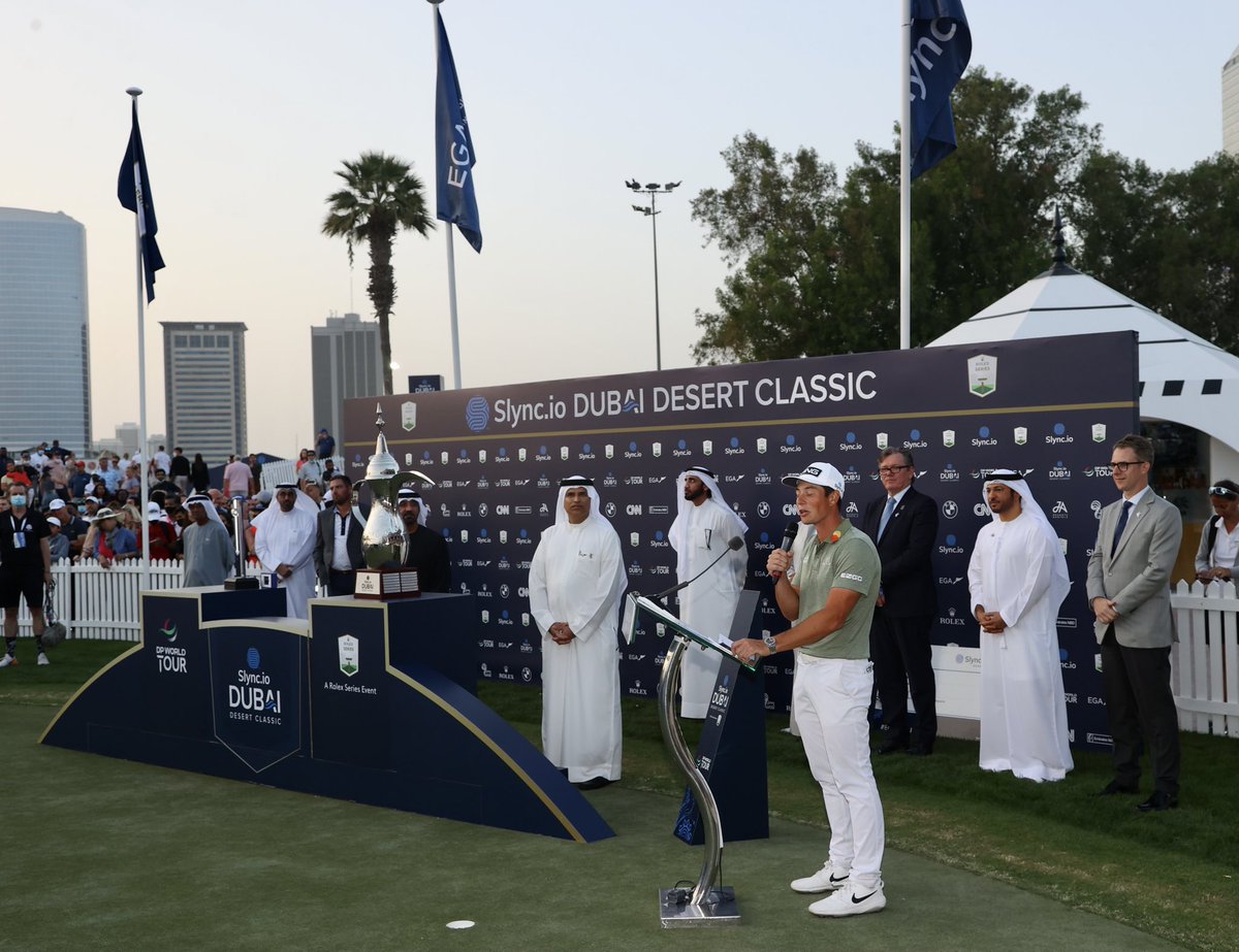 Amazing week last week at the @SlyncDDC to complete back to back Rolex Series events in the UAE. Big congratulations to everyone involved and to Viktor Hovland for the win 🏆🇦🇪