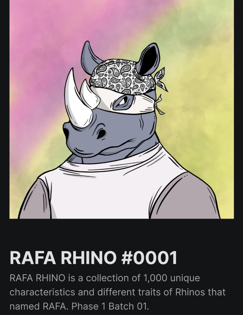 0001 by <a href="/RhinorafaNFT/">Rhino Rafa NFT Official</a>