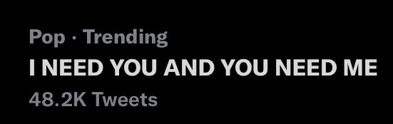 HLDPromo's tweet photo. 📈| 'I NEED YOU AND YOU NEED ME' is currently trending in the Pop category! 

#Louies #BestFanArmy #iHeartAwards https://t.co/MJorqOEadb