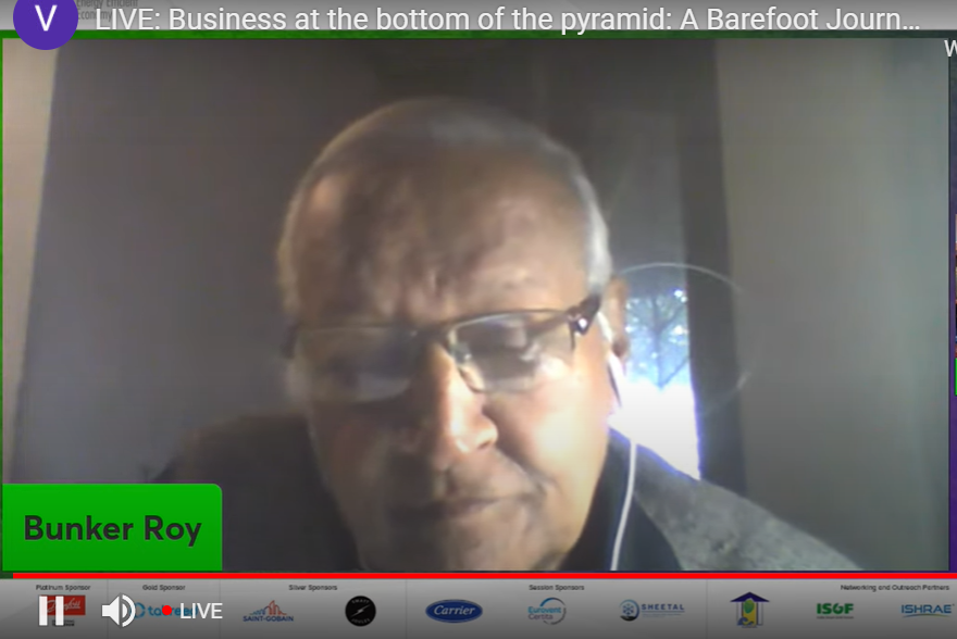 AEEE_India's tweet photo. #FEED4YOU
🔴LIVE NOW
Kickstarting DAY 2 of #FEED2022 with our plenary speaker, Padma Shri Awardee Sanjit 'Bunker' Roy, @barefootTILONIA and his unique & inspiring story of how one man walked the talk, demonstrating the power and impact of the grassroots community movement. https://t.co/ESqtRMtGha