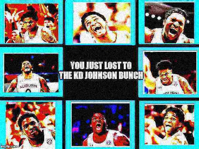 Drew_Hoop02's tweet photo. Well I deep fried my first meme for this @AuburnMBB win but Bama is to chicken to let me send it so enjoy. #WarEagle #AU #KDJohnson https://t.co/i0b2uTf87U