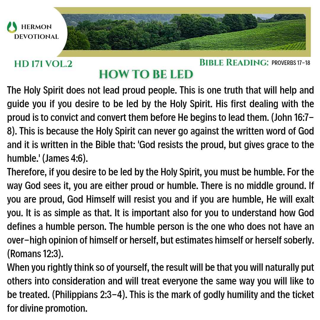 HermonCentre's tweet photo. HOW TO BE LED
#Hermondevotional
#howtobeled
#pnikemefuna
@HermonCentre https://t.co/dralBZjwBV