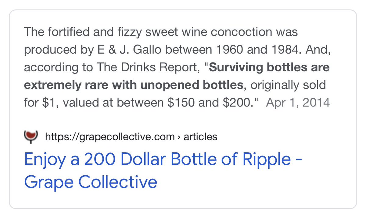 Enjoy a 200 Dollar Bottle of Ripple